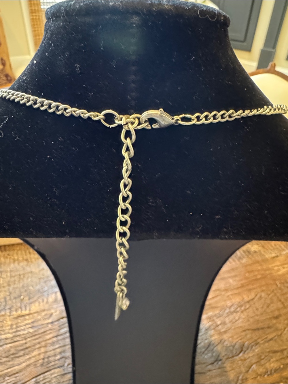 Vintage Steve Madden Boho Silver-Tone Crescent Necklace with Turquoise Accents - Picture 5 of 6